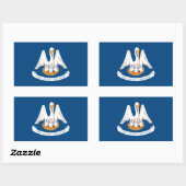 Sticker Rectangulaire Design de Louisiana State Flag (Feuille)