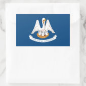 Sticker Rectangulaire Design de Louisiana State Flag (Sac)