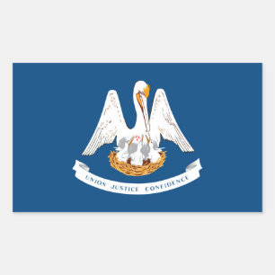 Sticker Rectangulaire Design de Louisiana State Flag
