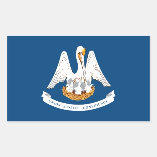 Sticker Rectangulaire Design de Louisiana State Flag (Devant)