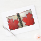 Sticker Rectangulaire Design de papillon du drapeau canadien (Enveloppe)