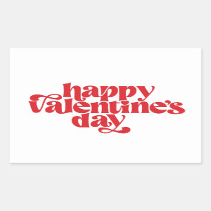 Sticker Rectangulaire Design de typographie amusant de la Saint-Valentin