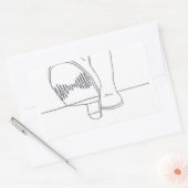 Sticker Rectangulaire Design des singes arctiques (Enveloppe)