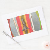 Sticker Rectangulaire Design d'impression d'écran vectoriel de lapin rel (Enveloppe)