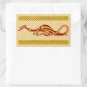 Sticker Rectangulaire Design Dragon Médiéval 2015 (Sac)