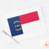 Sticker Rectangulaire Design du drapeau de l'État de Caroline du Nord (Enveloppe)