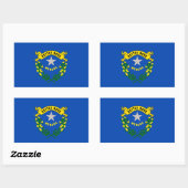 Sticker Rectangulaire Design du drapeau d'état du Nevada (Feuille)