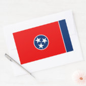Sticker Rectangulaire Design du drapeau d'état du Tennessee (Enveloppe)