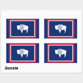 Sticker Rectangulaire Design du drapeau d'état du Wyoming (Feuille)