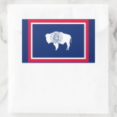 Sticker Rectangulaire Design du drapeau d'état du Wyoming (Sac)