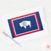 Sticker Rectangulaire Design du drapeau d'état du Wyoming (Enveloppe)