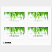 Sticker Rectangulaire Design écologique Feuille (Feuille)