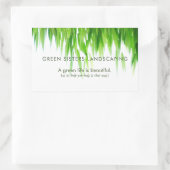 Sticker Rectangulaire Design écologique Feuille (Sac)