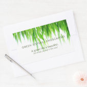 Sticker Rectangulaire Design écologique Feuille (Enveloppe)