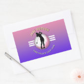 Sticker Rectangulaire Design élégant de Golfeur pour femmes (Enveloppe)