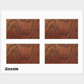Sticker Rectangulaire Design en bois riche (Feuille)