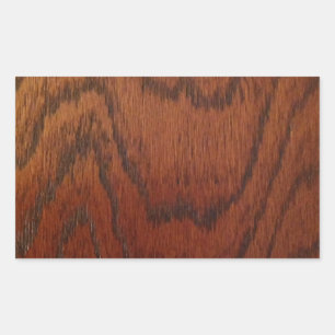 Sticker Rectangulaire Design en bois riche