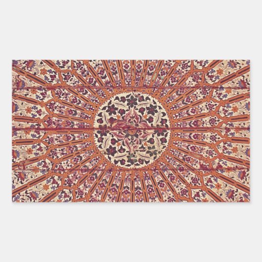 Sticker Rectangulaire Design et chic Maroc Patern (Devant)