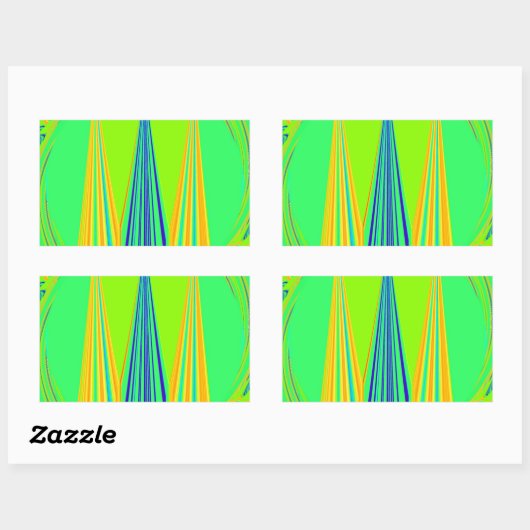 Sticker Rectangulaire Design géométrique Edgy (Feuille)