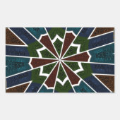 Sticker Rectangulaire Design inspiré de Sari avec détails complexes (Devant)