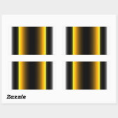 Sticker Rectangulaire Design noir et jaune (Feuille)