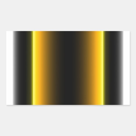 Sticker Rectangulaire Design noir et jaune (Devant)