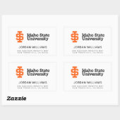 Sticker Rectangulaire Design officiel du logo de l'Université d'État d'I (Feuille)