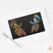 Sticker Rectangulaire "design original" "Pinceaux adolescents" autocolla (Enveloppe)