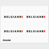 Sticker Rectangulaire Design patriote belge (Feuille)