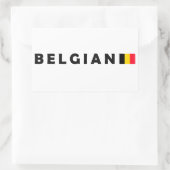 Sticker Rectangulaire Design patriote belge (Sac)