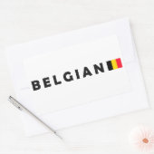 Sticker Rectangulaire Design patriote belge (Enveloppe)