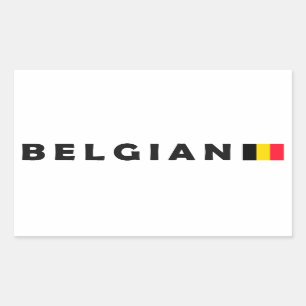 Sticker Rectangulaire Design patriote belge