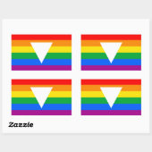 Sticker Rectangulaire Design triangle gay pride (Feuille)
