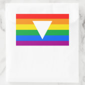 Sticker Rectangulaire Design triangle gay pride (Sac)