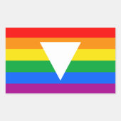 Sticker Rectangulaire Design triangle gay pride (Devant)