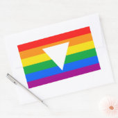 Sticker Rectangulaire Design triangle gay pride (Enveloppe)