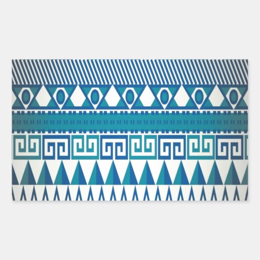 Sticker Rectangulaire Design Vintage classique Art aztèque (Devant)