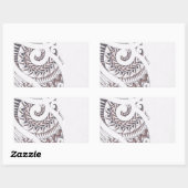 Sticker Rectangulaire designer maori (Feuille)