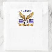 Sticker Rectangulaire Designs de football de Grèce (Sac)