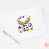 Sticker Rectangulaire Designs de football de Grèce (Enveloppe)