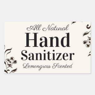 Sticker Rectangulaire Désinfectant pour les mains personnalisé fait mais