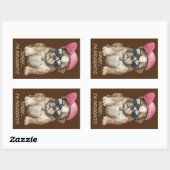 Sticker Rectangulaire DÉSOLÉ JE SUIS INDOGNITO (Français Bulldog) petit (Feuille)