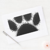 Sticker Rectangulaire Dessin à mâchoire de chien (Enveloppe)