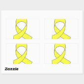 Sticker Rectangulaire Dessin à ruban jaune (Feuille)