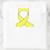 Sticker Rectangulaire Dessin à ruban jaune (Sac)