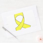 Sticker Rectangulaire Dessin à ruban jaune (Enveloppe)
