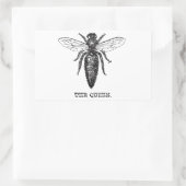 Sticker Rectangulaire Dessin classique de l'illustration de Queen Bee (Sac)