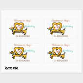 Sticker Rectangulaire Dessin de chien (Feuille)