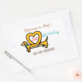 Sticker Rectangulaire Dessin de chien (Enveloppe)