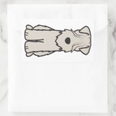 Sticker Rectangulaire Dessin de chien de Terrier roux (Sac)